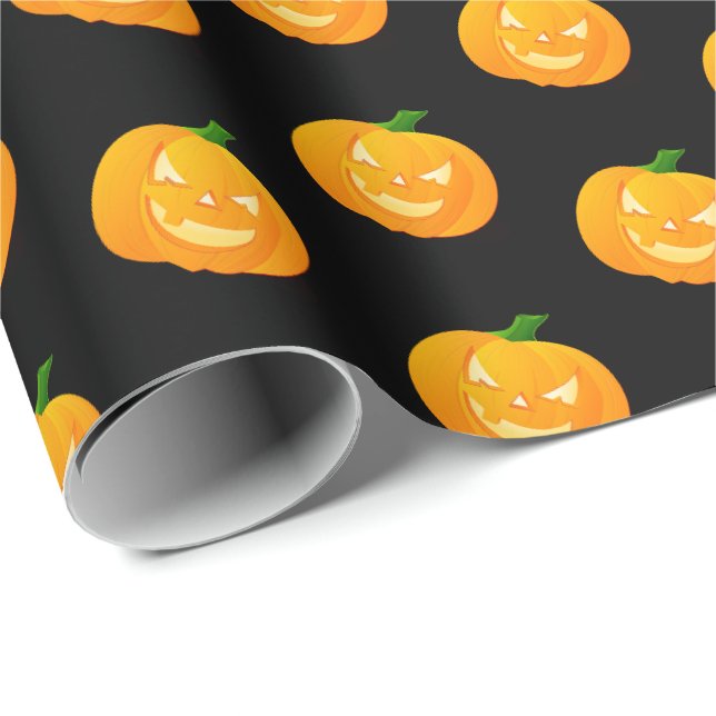 Pumpkin Halloween Gift Wrap Wrapping Paper Geschenkpapier (Rolleneckpunkt)