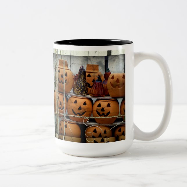 Pumpkin Halloween/Herbst Mattierte Getränke Tasse (Rechts)