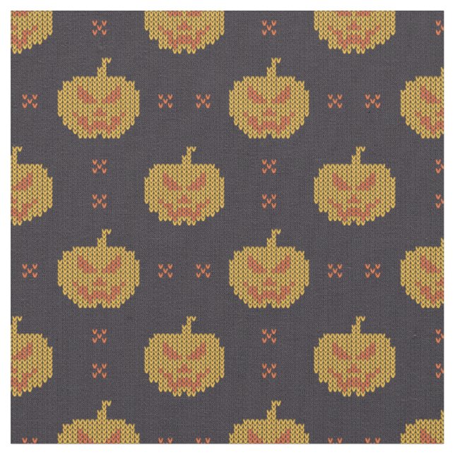 Pumpkin Halloween Jack-O-Lantern-Muster Stoff (Nahaufnahme)