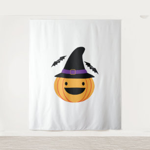 Pumpkin Halloween Kürbislaterne Bat Wandteppich