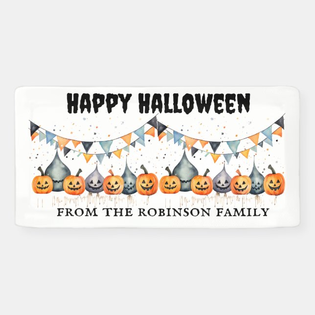 Pumpkin-Halloween-Party Banner (Horizontal)