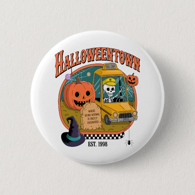 Pumpkin Halloweentown Universität Button (Vorderseite)