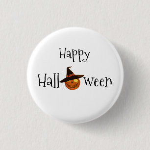 Pumpkin Happy Halloween Button