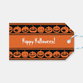 Pumpkin Happy Halloween Kürbislaterne Pattern Geschenkanhänger