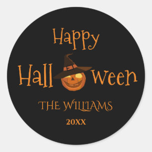 Pumpkin Happy Halloween Personalisiert Runder Aufkleber