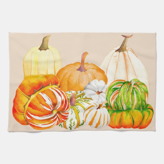 Pumpkin Harvest auf einem Küchentuch (Horizontal)