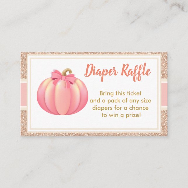 Pumpkin Harvest Daiper Tomper Card Baby Dusche. Begleitkarte (Vorderseite)