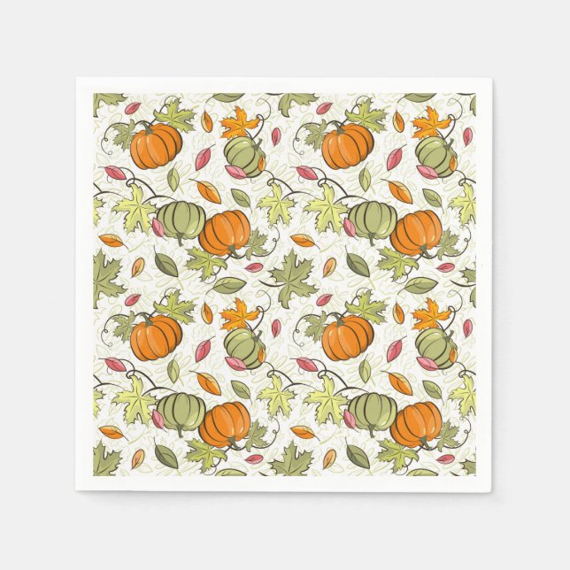 Pumpkin Harvest Erntedank Serviette (Vorderseite)