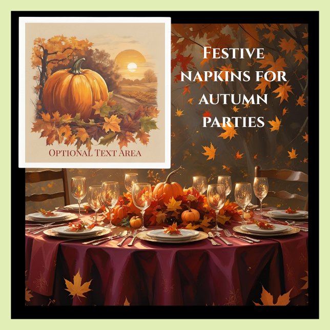 Pumpkin Harvest Festival Herbst Autumn Paper Napki Serviette (Von Creator hochgeladen)