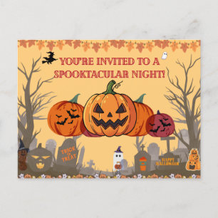Pumpkin Harvest Halloween-Party Einladung Autum