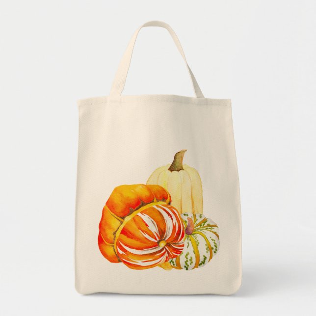 Pumpkin Harvest on a Tote Bag (4-III) Tragetasche (Vorne)