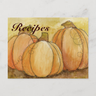 Pumpkin Harvest Rezept Card Postkarte