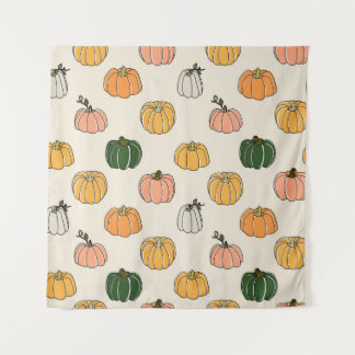 Pumpkin Harvest Vintag Seamless Muster Wandteppich
