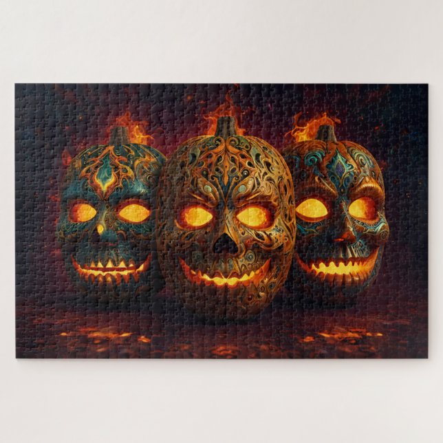 Pumpkin Head Gesichtsmasken (Horizontal)