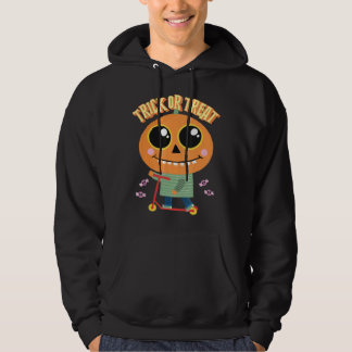 Pumpkin Head mit Scooter Halloween Kids & Childre Hoodie
