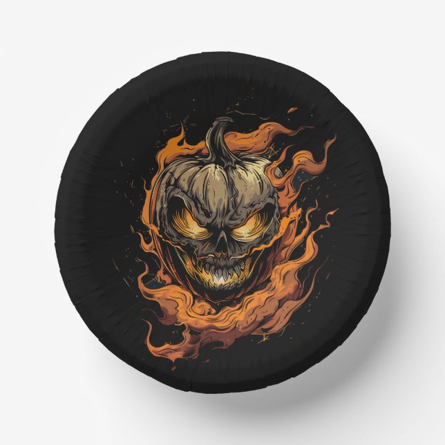 Pumpkin Head Pappteller (Vorderseite)