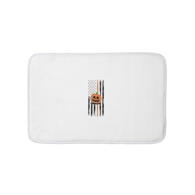 Pumpkin Head US Flag Badematte (Vorderseite)
