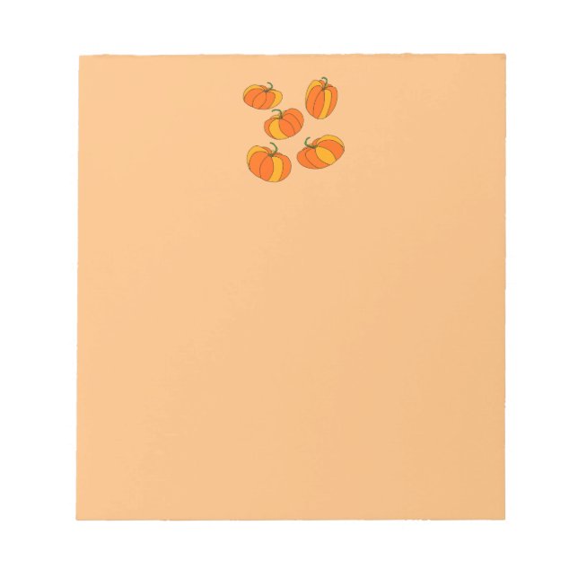 Pumpkin Header Design auf Orange Note Pad! Notizblock (Vorderseite)