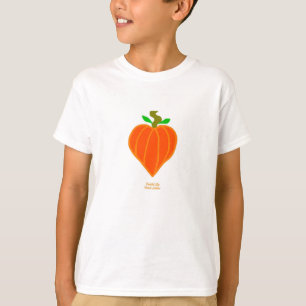 Pumpkin Heart Boys White Basic T Shirt