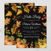 Pumpkin Hello Baby Foliage Herbst Babydusche