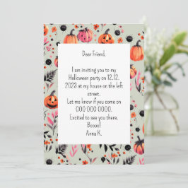 Pumpkin Helloween Einladung