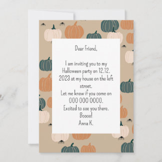 Pumpkin Helloween Einladung