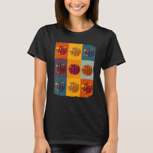 Pumpkin-Hemd, Retro Fall Lover T-Shirt, Pop-Art Pu T-Shirt