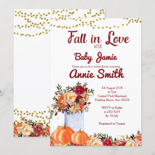 Pumpkin Herbst Brautdusche Einladung