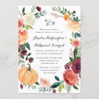 Pumpkin Herbst Chic Floral Rustikale Probe Abendes