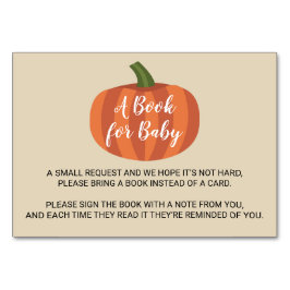 Pumpkin Herbst Herbst Babyduschbuch für Babykarte Tischnummer