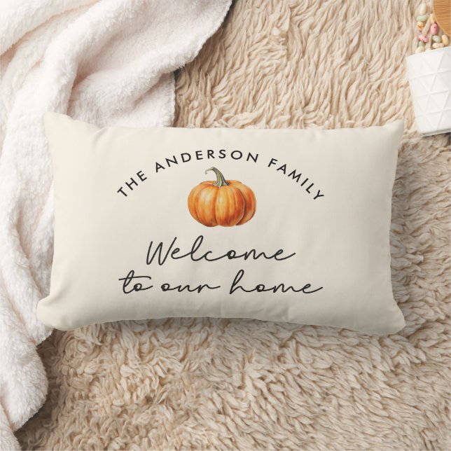 Pumpkin Herbst Willkommen in unserer Wohngestaltun Lendenkissen (Decke)