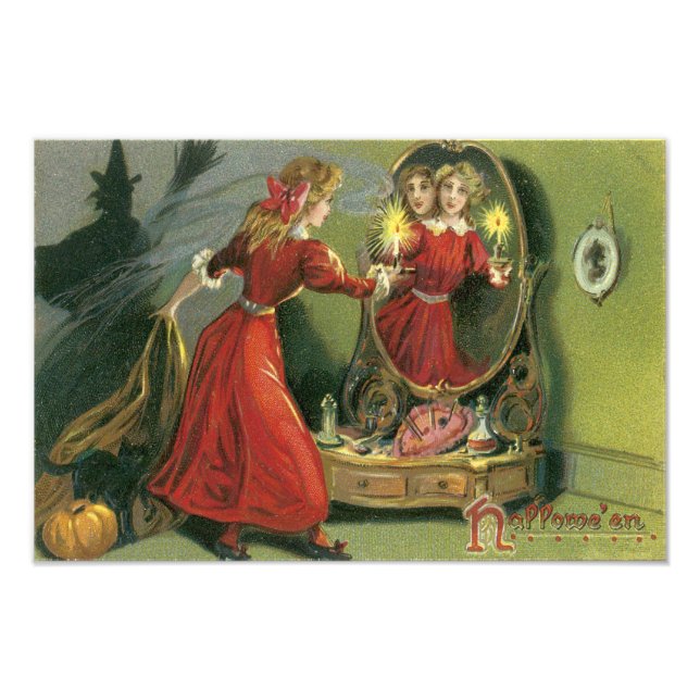 Pumpkin Hexe Black Cat Ghost Fotodruck (Vorne)