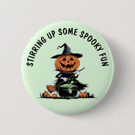 Pumpkin Hexe Button