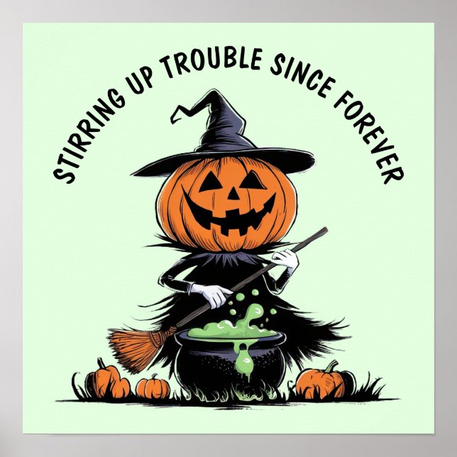 Pumpkin Hexe Poster (Vorne)