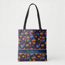 Pumpkin Hexenhut Navy Tote Bag