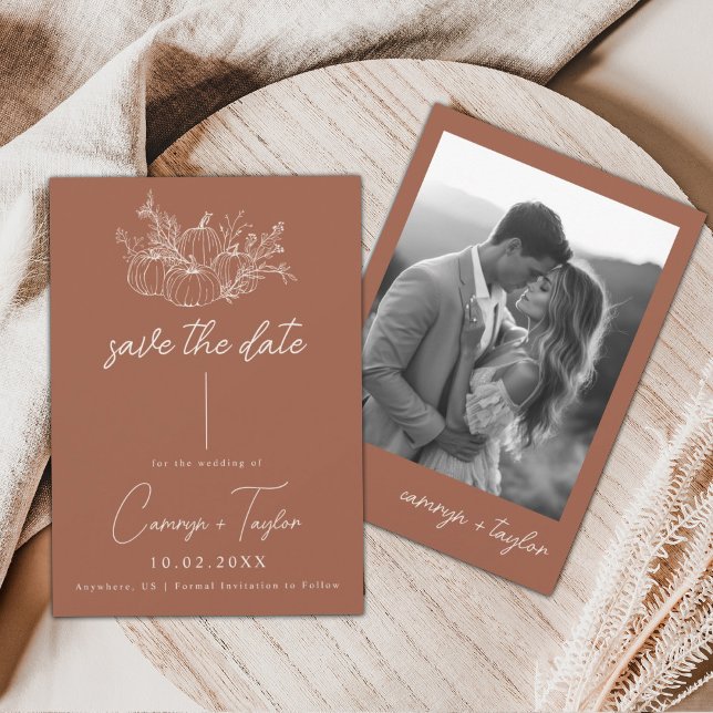 Pumpkin Hochzeit speichern das Datum Save The Date (Von Creator hochgeladen)