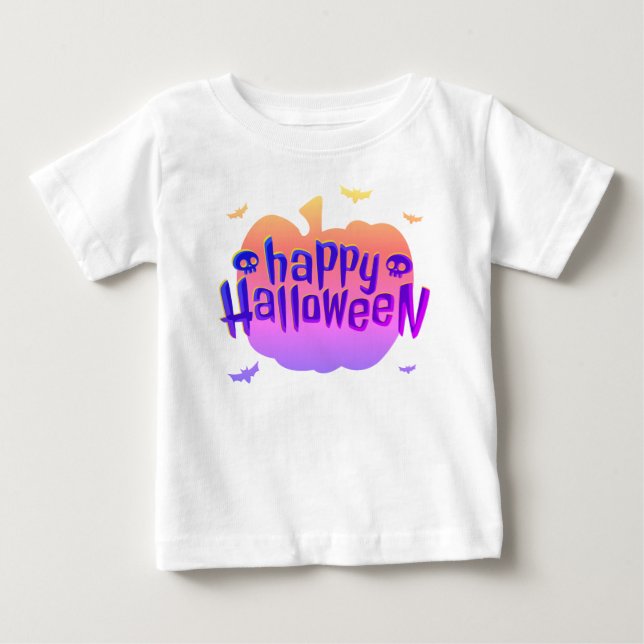Pumpkin Horror Happy Halloween Kleinkind Baby T-shirt (Vorderseite)