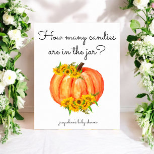 Pumpkin How many Candies in the jar Poster