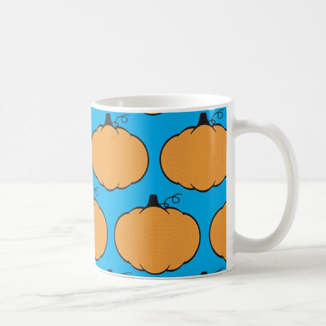 Pumpkin-Imitate Stickerei Druckmuster Kaffeetasse (Rechts)
