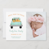 Pumpkin in alten Farm Truck Fall Foto Baby