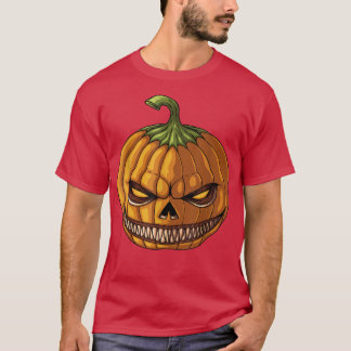 Pumpkin Jack O' Lantern Face, Evil Lächeln, Hallow T-Shirt