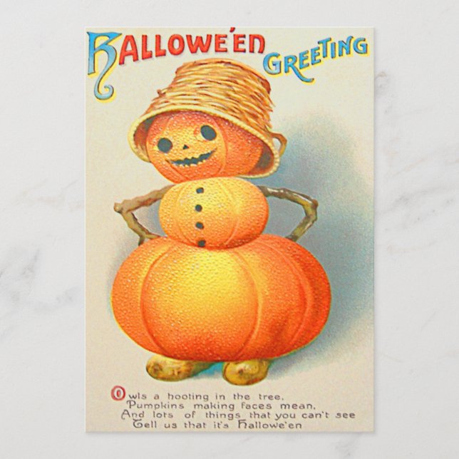 Pumpkin Jack O' Lantern Snowman (Vorderseite)