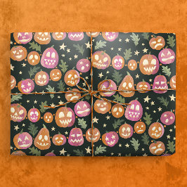 Pumpkin Jack-o''lantern Parade Pattern Geschenkpapier