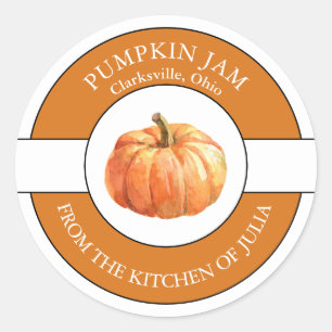 Pumpkin-Jam-Label Runder Aufkleber