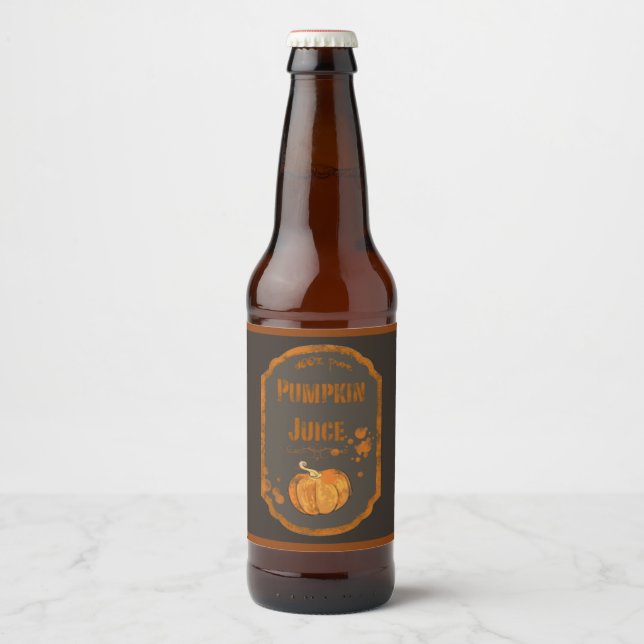 Pumpkin Juice Beer Labels Bierflaschenetikett (Vorderseite)
