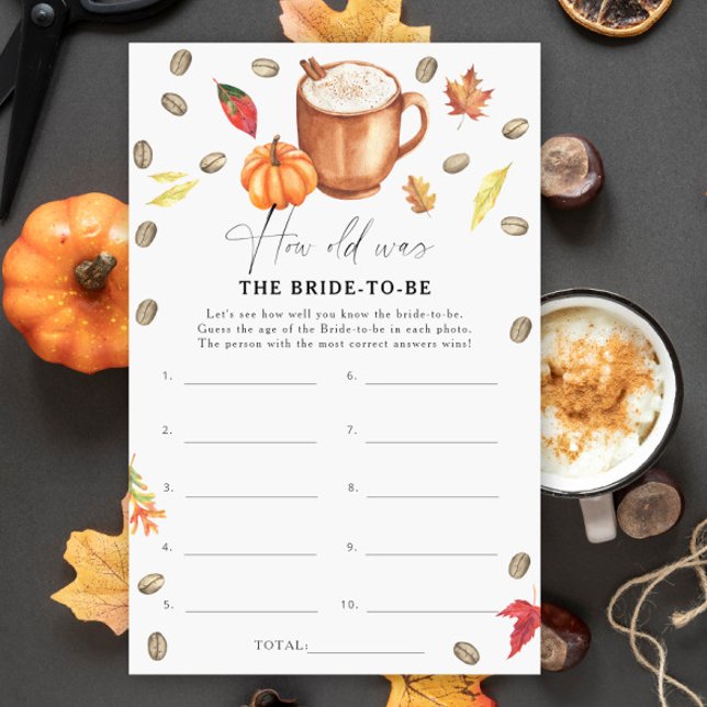 Pumpkin-Kaffee Wie alt war die Braut, um Spiel zu  (Von Creator hochgeladen)