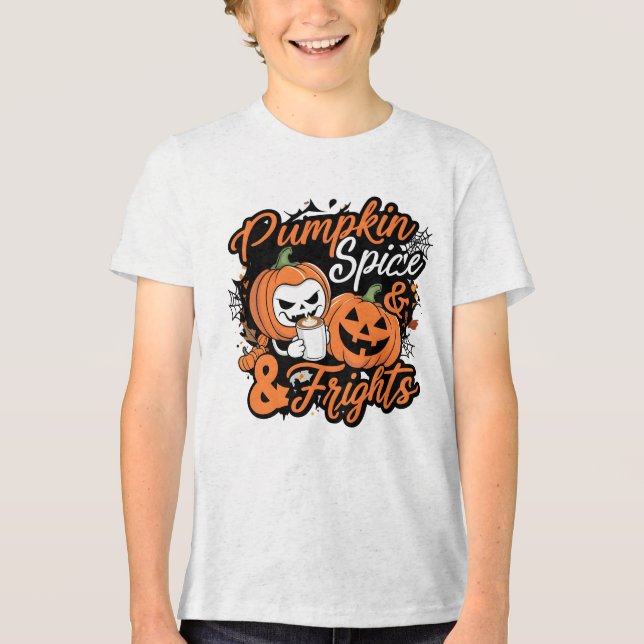 Pumpkin Kids Tri-Blend Shirt (Vorderseite)