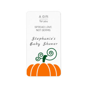 Pumpkin-Kinderdusche verbreitet Liebe nicht Germs Adressaufkleber