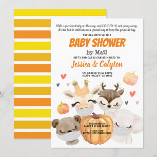 Pumpkin-Kinderdusche von Mail Woodland Animal Einladung