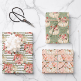 Pumpkin Kindergeburtstag Baby Girl Duwer Gaben Fav Geschenkpapier Set